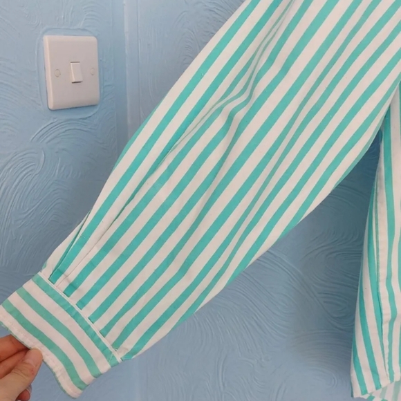 Mens Vintage Striped shirt Aviator Flying Kit London Size M - Picture 5 of 7